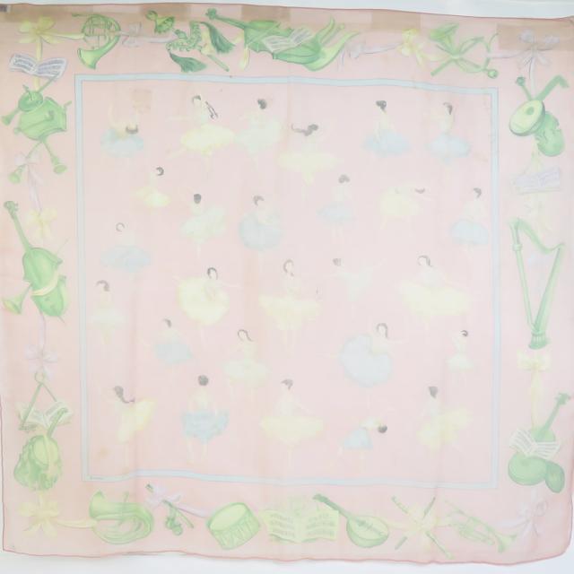 HERMES エルメス スカーフ ピンク/マルチカラー 14061 レディース【中古】 e60100g