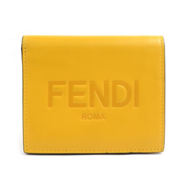 FENDI フェンディ 8M0468-AAYZ 二つ折り財布 イエロー 14063 ユニセックス【中古】 h30908g