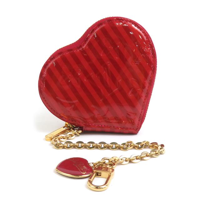 LOUIS VUITTON ルイ ヴィトン ポルトモネ クール ヴェルニ レイユール M91714 ケース レッド 14060 レディース【中古】 e60122g