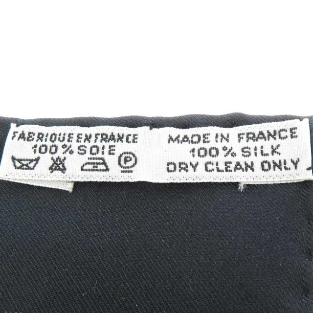 HERMES エルメス Cliquetis カレ90 スカーフ ブラック/ゴールド