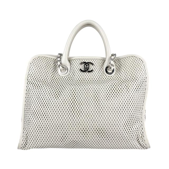 CHANEL シャネル ハンドバッグ ショルダーバッグ ホワイト 14056 レディース【中古】 z4108