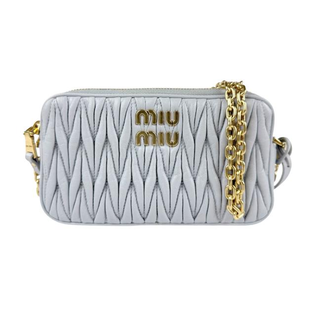 ミュウミュウ miumiu ツイード×レザー ワンショルダーバッグ 