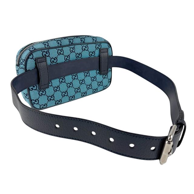 GUCCI グッチ 658657 ウエストバッグ ベルトバッグ ブルー/ネイビー