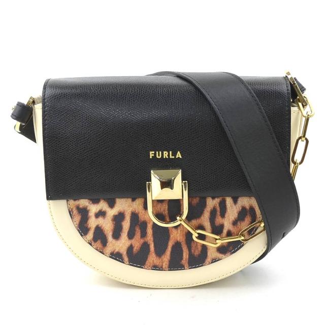 Furla フルラ ショルダーバッグ ライトベージュ×ブラック×ブラウン 14059 レディース【中古】 r10421k