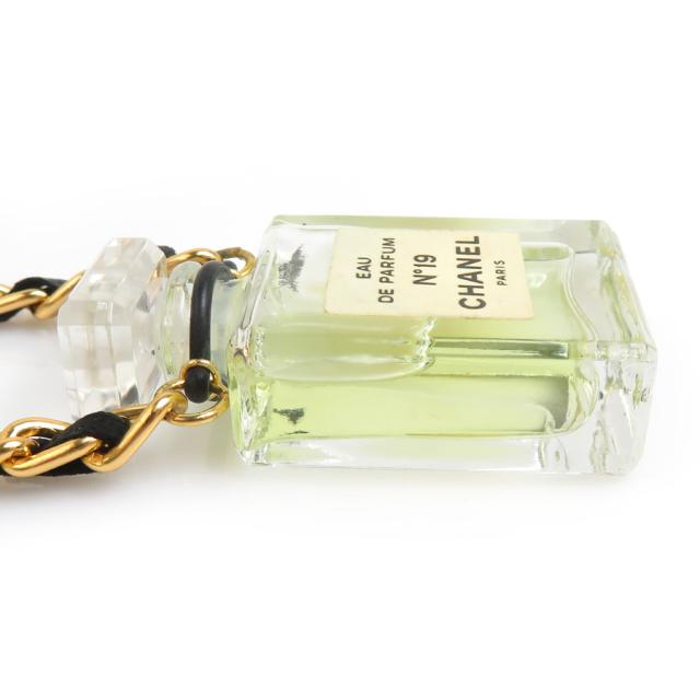 CHANEL シャネル 香水ボトル No.19 ネックレス ブラック×ゴールド 