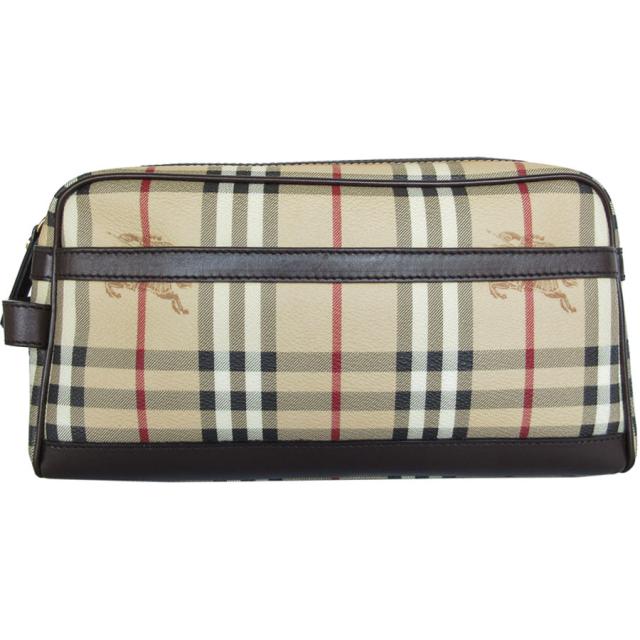 BURBERRY バーバリー ノバチェック クラッチバッグ ベージュ/マルチカラー 14059 ユニセックス【中古】 s0578j
