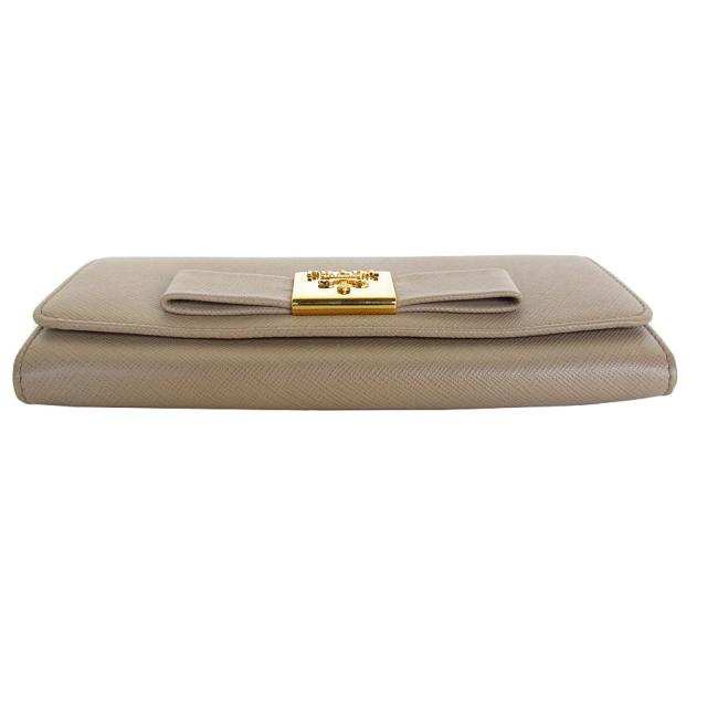 PRADA プラダ 二つ折り長財布 グレージュ 14059 レディース PRADA プラダ 二つ折り長財布 グレージュ 14059 レディース
