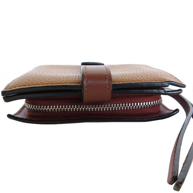 LOEWE ロエベ 二つ折り財布 ブラウン/バーガンディ 14057 レディース