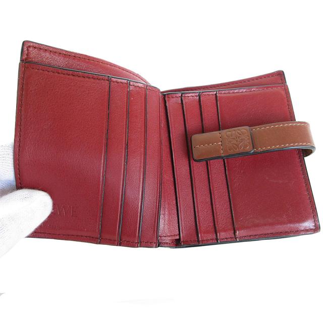 ロエベ 三つ折り財布 バーガンディ ロエベ トライフォールドウォレット