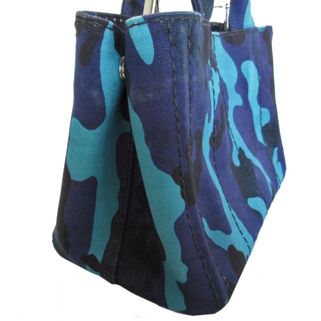 PRADA プラダ カナパ ハンドバッグ ショルダーバッグ ネイビー/ブラック/ブルー 14066 レディース【中古】 s0604g PRADA プラダ カナパ ハンドバッグ ショルダーバッグ ネイビー