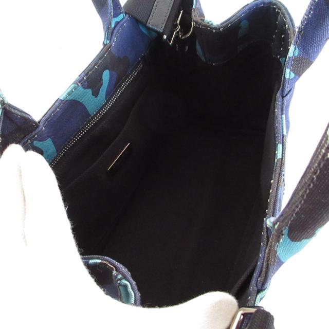 PRADA プラダ カナパ ハンドバッグ ショルダーバッグ ネイビー