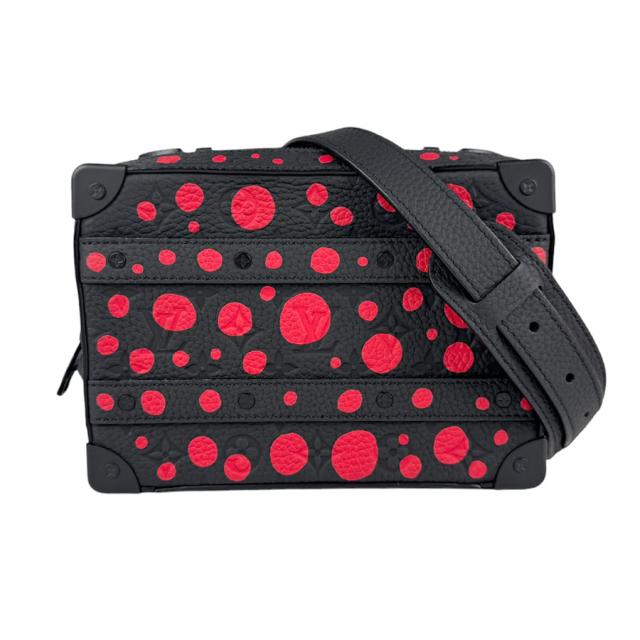LOUIS VUITTON ルイ ヴィトン ハンドルソフトトランク LV x YK M21677 斜め掛けショルダーバッグ ハンドバッグ ブラック/レッド 14054 メンズ【中古】 z4217