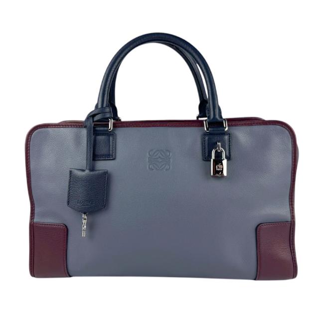 LOEWE ロエベ アマソナ ハンドバッグ グレー/バーガンディ LOEWE ロエベ アマソナ ハンドバッグ グレー/バーガンディ