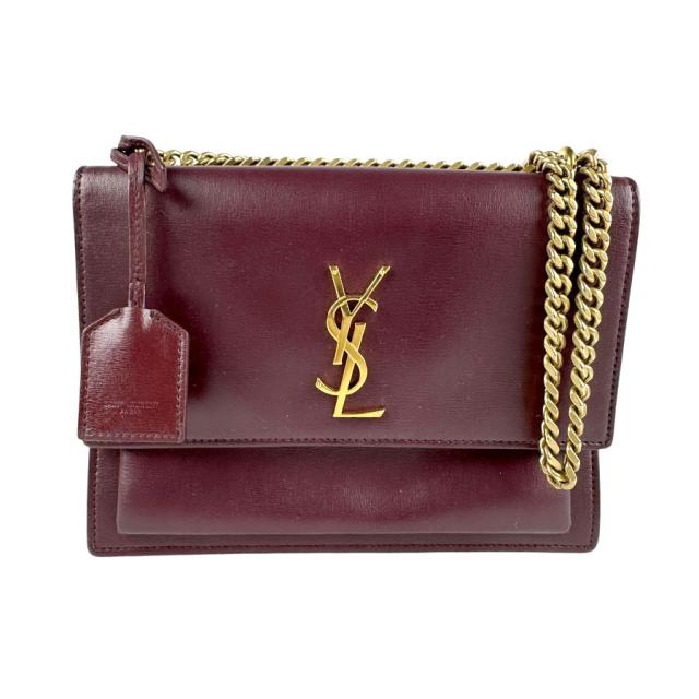 SAINT LAURENT サンローラン 442906 ショルダーバッグ ボルドー 14070 レディース【中古】 z4327
