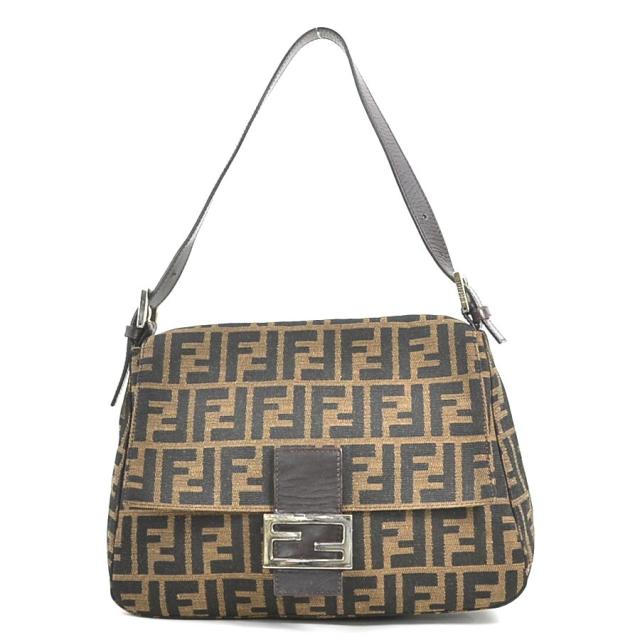 FENDI フェンディ マンマバケット ズッカ ショルダーバッグ ブラウン 14057 レディース【中古】 e60171g