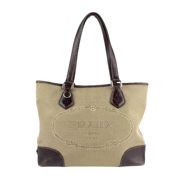 プラダ ロゴジャガード ハンドバッグ ショルダーバッグ 2WAY
