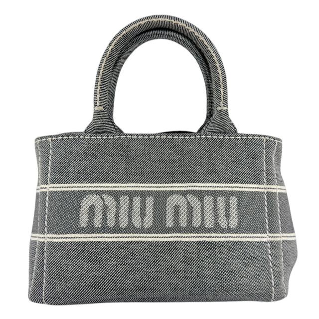 miumiu(ミュウミュウ) トートバッグ - グレー レザー Miu Miu グレー
