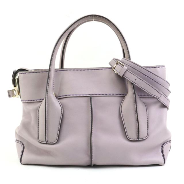 TOD’S トッズ ハンドバッグ ショルダーバッグ パープル 14064 レディース【中古】 55979a