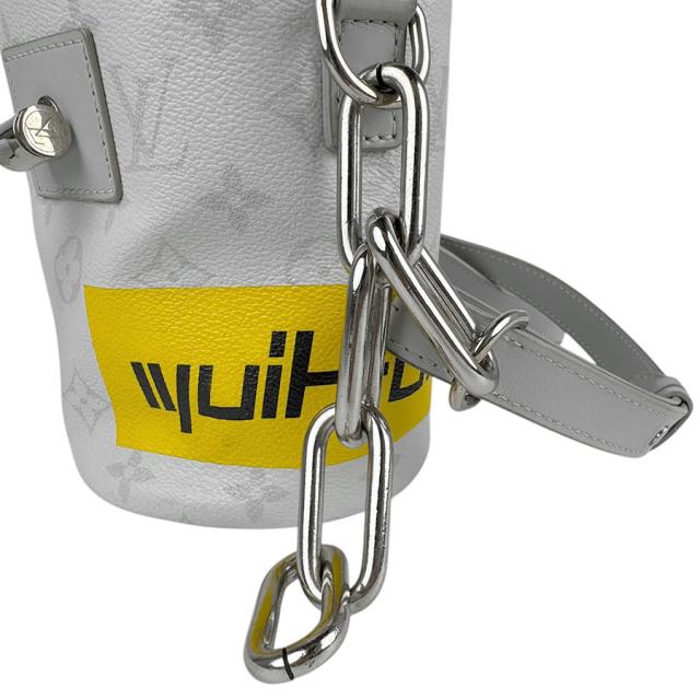 LOUIS VUITTON ルイ ヴィトン ナノ モノグラム チョーク M44631 ショルダーバッグ ライトグレー/イエロー 14055 メンズ【中古】 z4401 LOUIS VUITTON ルイ ヴィトン ナノ モノグラム チョーク M44631