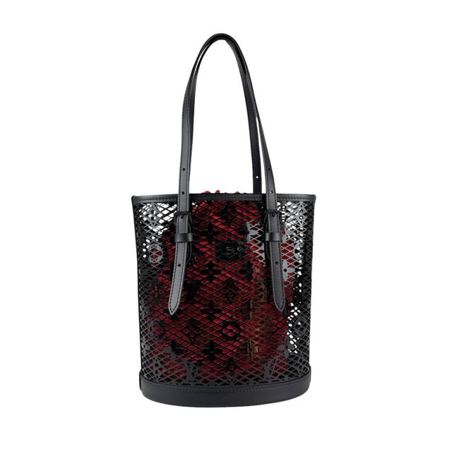 LOUIS VUITTON ルイ ヴィトン バケットPM モノグラム レース M20352 ハンドバッグ ブラック 14054【中古】 z4406