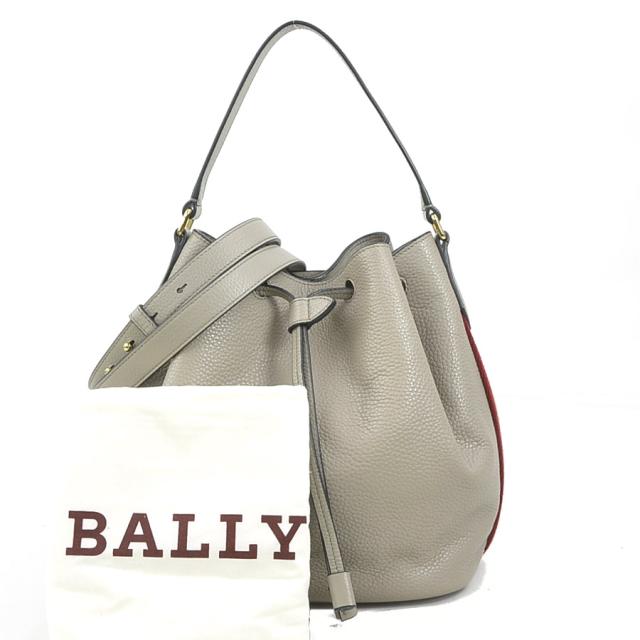 BALLY バリー ワンショルダーレザーバッグ グレージュ系 BALLY