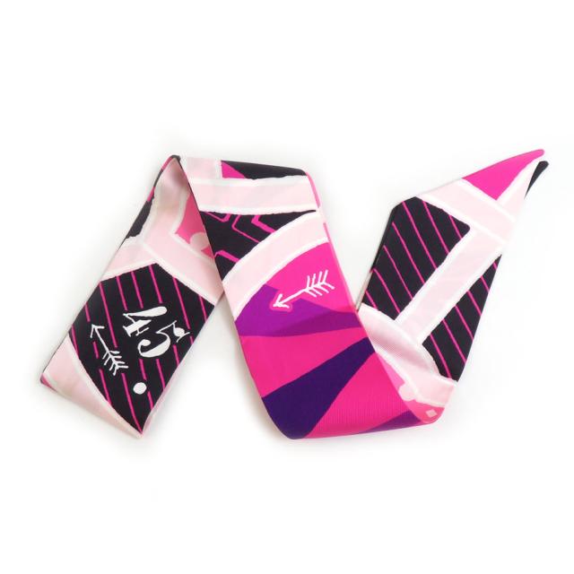 新品未使用 HERMES エルメス ツイリー マルチカラー スカーフピンク