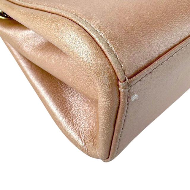 CHANEL シャネル チョコバー ショルダーバッグ ピンクベージュ 14061