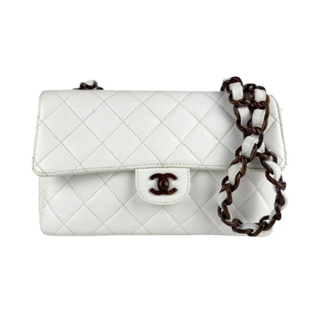 CHANEL シャネル ショルダーバッグ ホワイト 14056 レディース【中古】 z4553