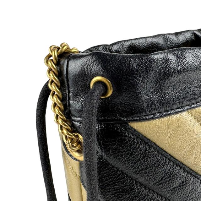 GUCCI グッチ 573817 ショルダーバッグ ブラック×ベージュ 14054