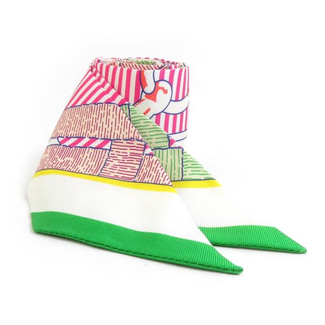 HERMES エルメス スカーフ ツイリー マルチカラー 14072 レディース【中古】 h31046g