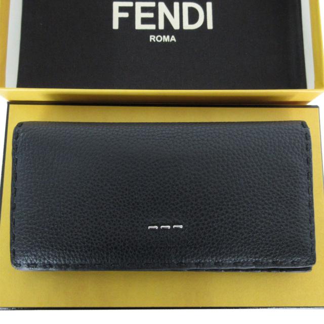 FENDI フェンディ セレリア 7M0186-07N 二つ折り長財布 ブラック 14054 メンズ【中古】 s0615a