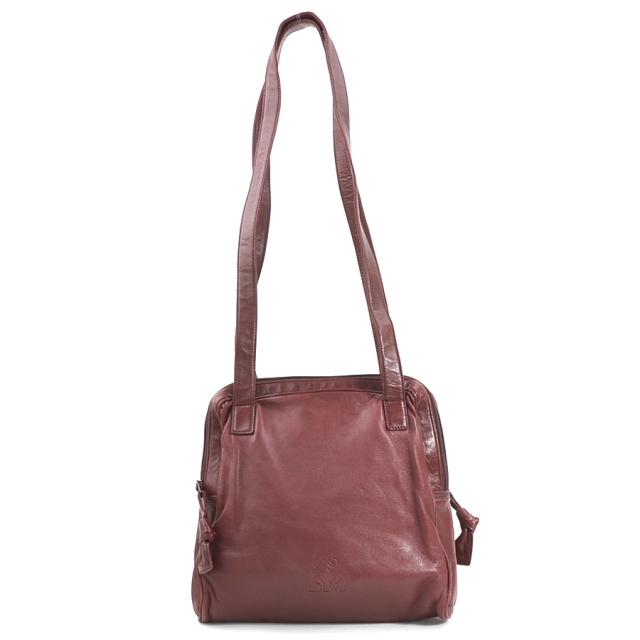 LOEWE ロエベ アナグラム ショルダーバッグ バーガンディ 14070 レディース【中古】 e60231k