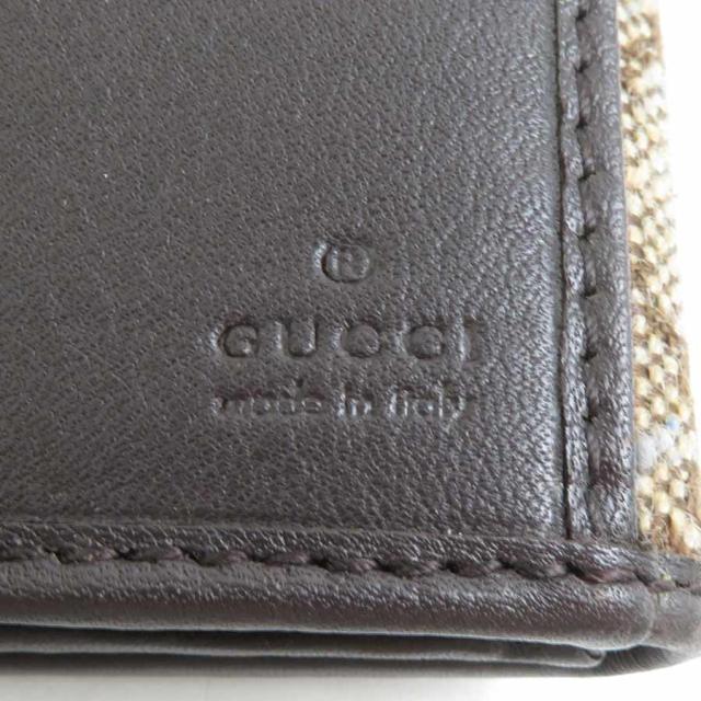 GUCCI グッチ 257012 二つ折り長財布 ベージュブラウン/ブルー 14057
