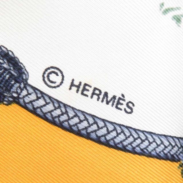HERMES エルメス カレ90 スカーフ イエロー/マルチカラー 14063
