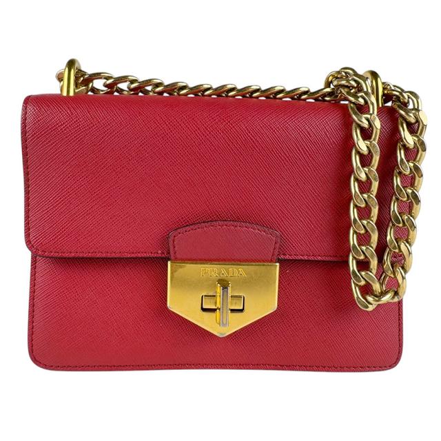 PRADA プラダ ショルダーバッグ レッド 14060 レディース【中古】 z4666