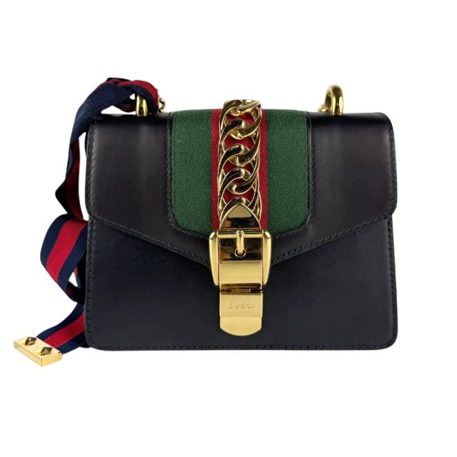 GUCCI ショルダーバッグ ブラック シェリーライン