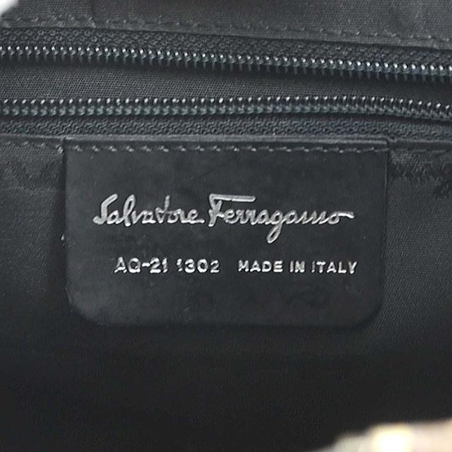 Salvatore Ferragamo サルヴァトーレフェラガモ ガンチーニ ハンドバッグ ベージュ/グレー 14059 レディース【中古】 w1085a