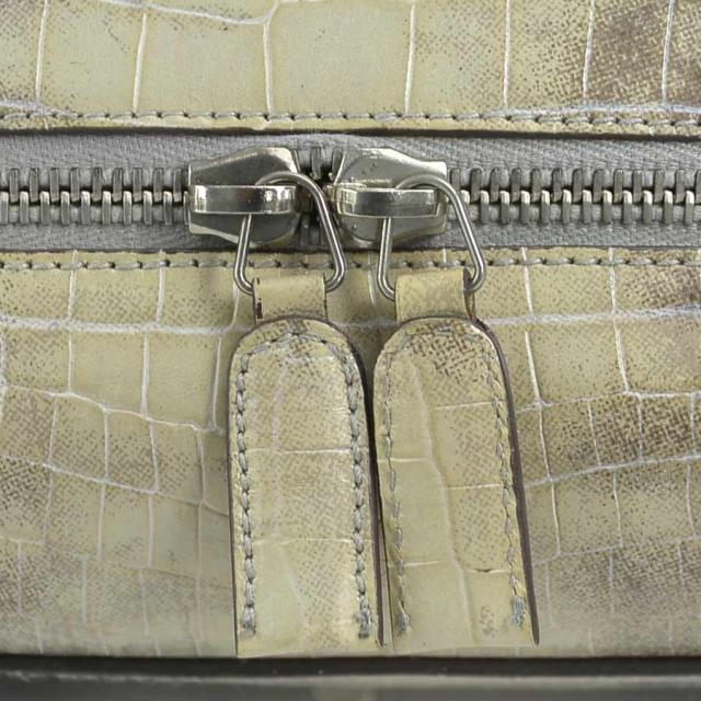 Salvatore Ferragamo サルヴァトーレフェラガモ ガンチーニ ハンドバッグ ベージュ/グレー 14059 レディース【中古】 w1085a
