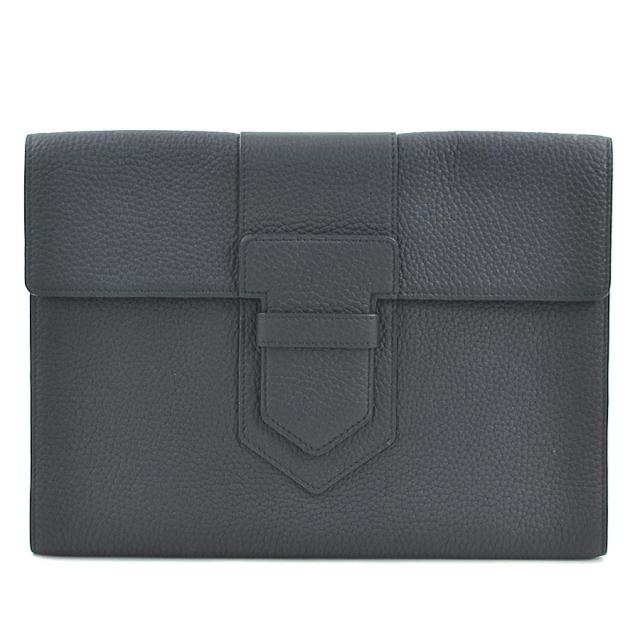 DELVAUX デルヴォー プレッセ A5 クラッチバッグ ブラック 14054 ユニセックス【中古】 56039f