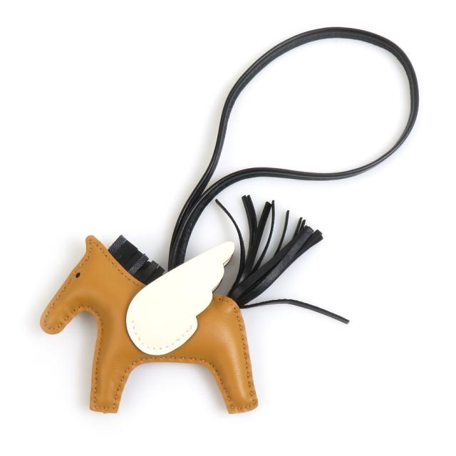 HERMES エルメス ロデオ ペガサスPM チャーム セサミ×ブラック×ナタ 14057 ユニセックス【中古】 56052a