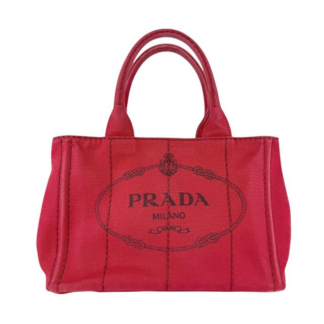 PRADA プラダ カナパ ハンドバッグ ショルダーバッグ レッド 14060 レディース【中古】 z4799