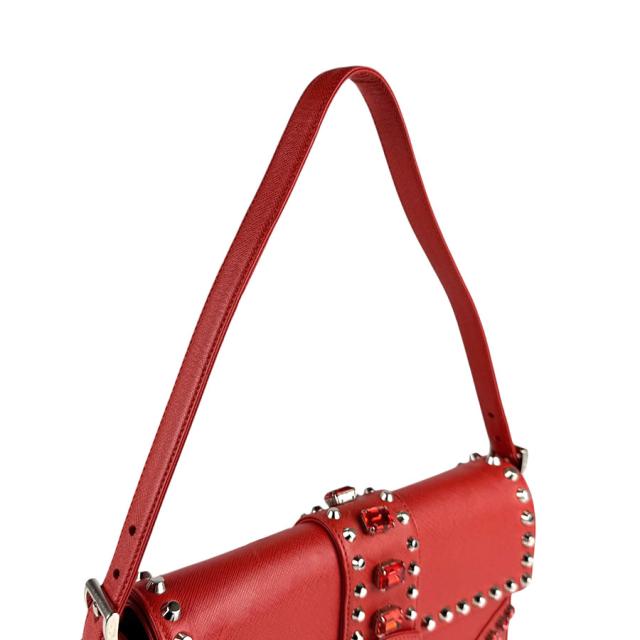 PRADA プラダ ショルダーバッグ レッド/シルバー 14060 レディース【中古】 z4894 PRADA プラダ ショルダーバッグ レッド/シルバー 14060 レディース