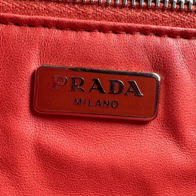 PRADA プラダ ショルダーバッグ レッド/シルバー 14060 レディース