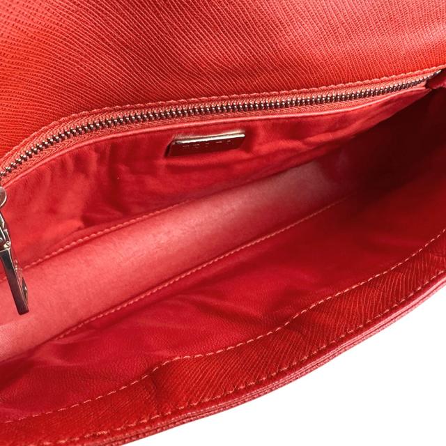 PRADA プラダ ショルダーバッグ レッド/シルバー 14060 レディース