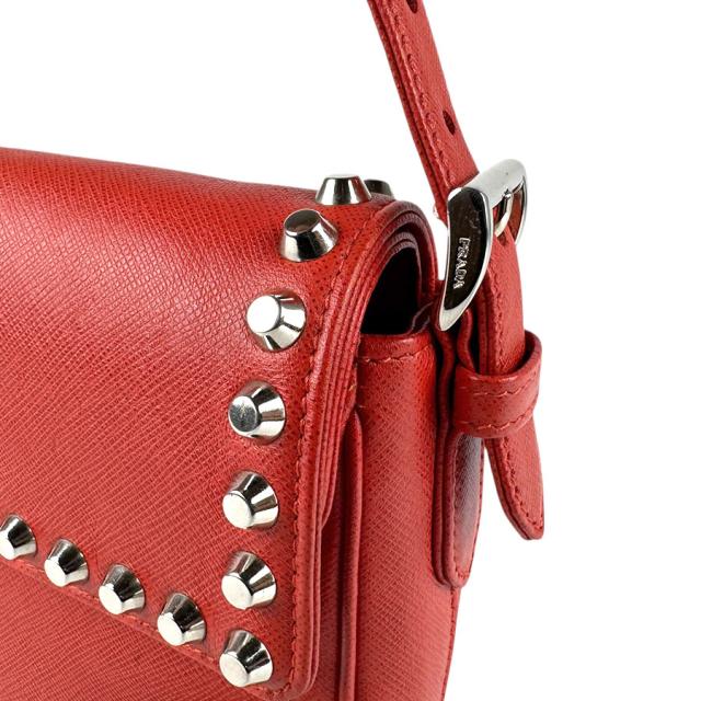 PRADA プラダ ショルダーバッグ レッド/シルバー 14060 レディース【中古】 z4894 PRADA プラダ ショルダーバッグ レッド/シルバー 14060 レディース
