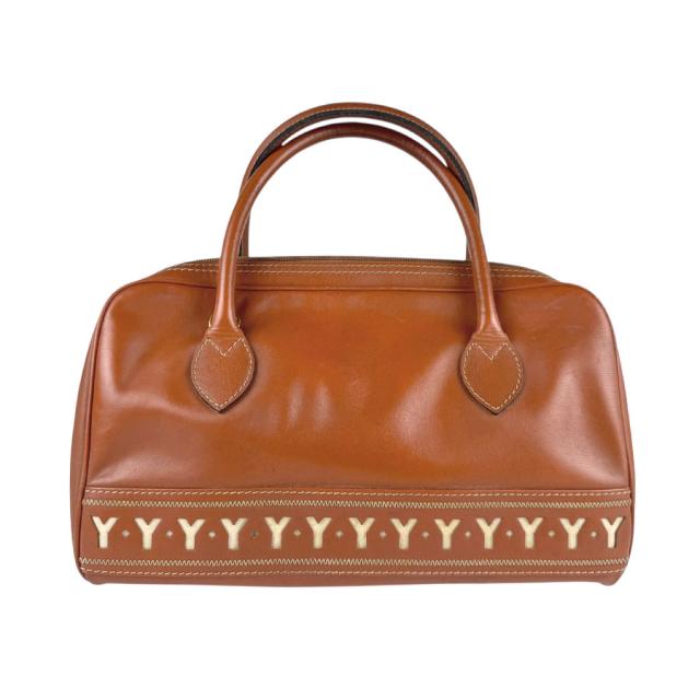 YVES SAINT LAURENT イヴ サンローラン ハンドバッグ ブラウン 14057 レディース【中古】 z4900