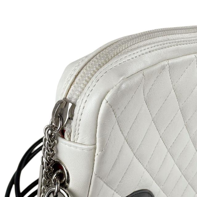 CHANEL シャネル ショルダーバッグ ホワイト×ブラック 14056