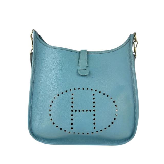 HERMES エルメス エヴリン2 ショルダーバッグ ブルー 14067 レディース【中古】 z4986