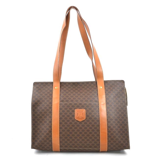 CELINE セリーヌ マカダム ショルダーバッグ ブラウン 14057