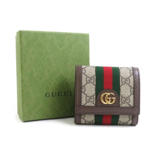 GUCCI グッチ オフィディア 598662 二つ折り財布 ブラウン 14057 ユニ